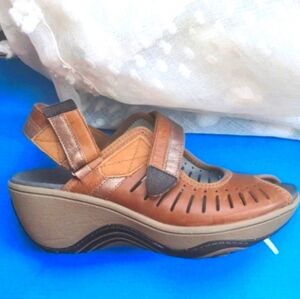 Clarks Privo Durian Wedge Sandals Size 6.5 M